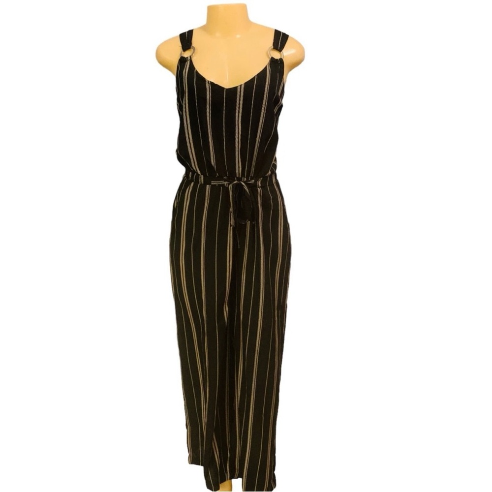 Inner Circle Sz M Women Romper Pants Black